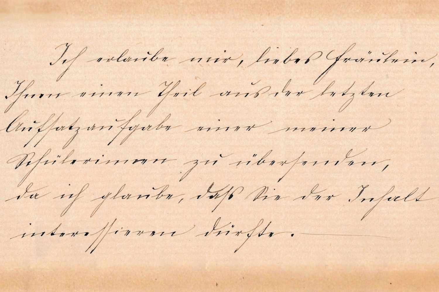 Ausschnitt aus einem Kurrent-Handschriftbrief