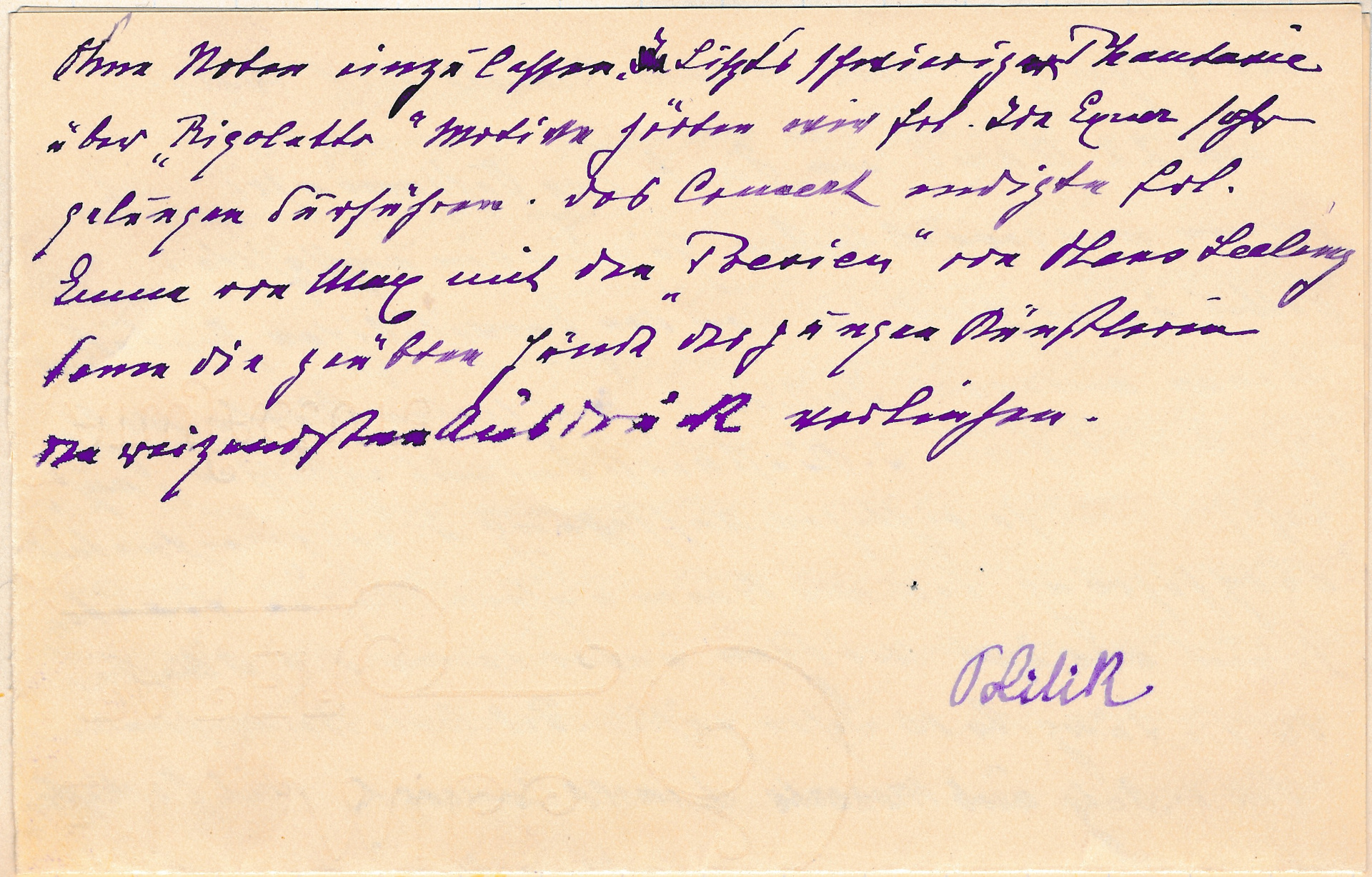 Handschriftlicher Konzertbericht in Kurrent, Ausschnitt aus einer Notizensammlung, vermutlich Prag, 19. Jahrhundert.